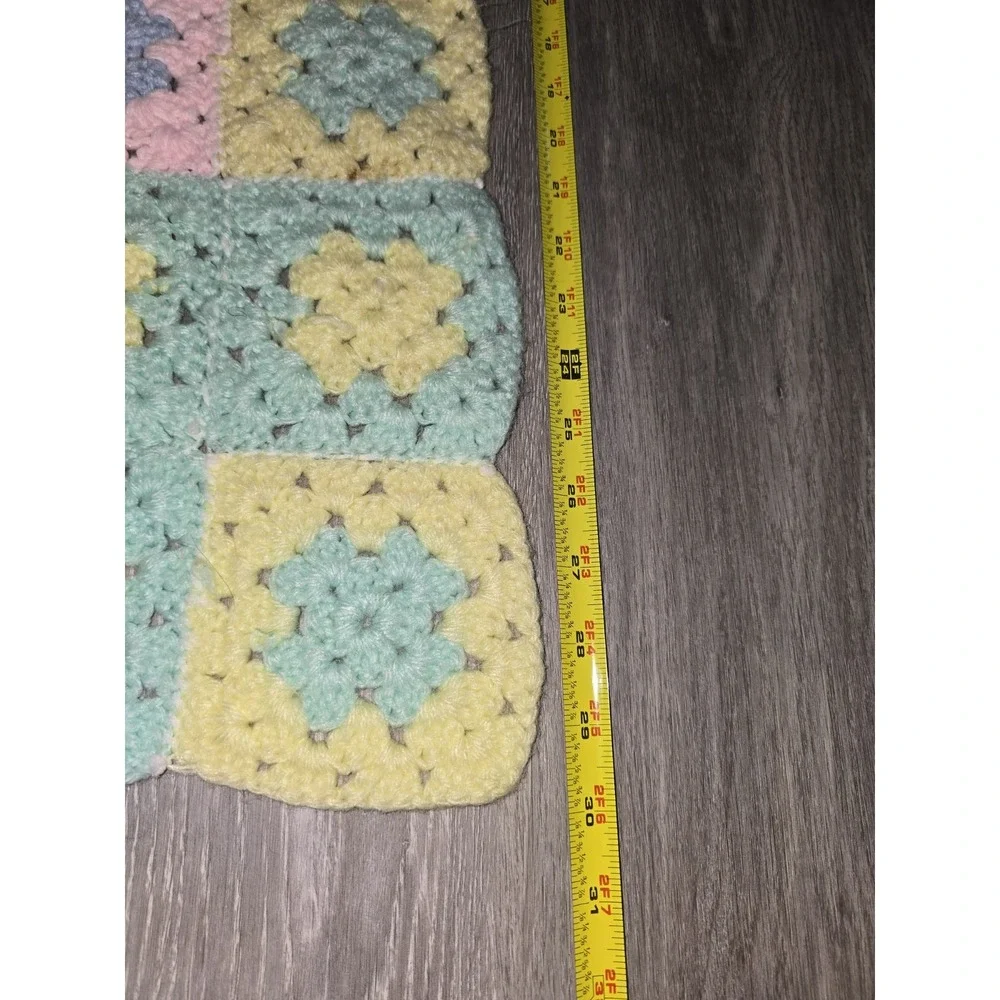 Granny Square Handmade‎ Crochet Stroller Baby Lap Blanket Roseanne
